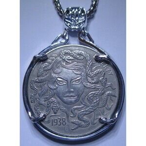 NEW-Two Versions of MEDUSA Necklace, Two Necklaces in One-Greek Goddess